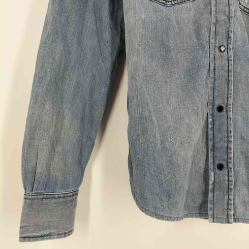 ディーゼル DIESEL ロゴパッチ スナップボタン デニムシャツ メンズ import:S