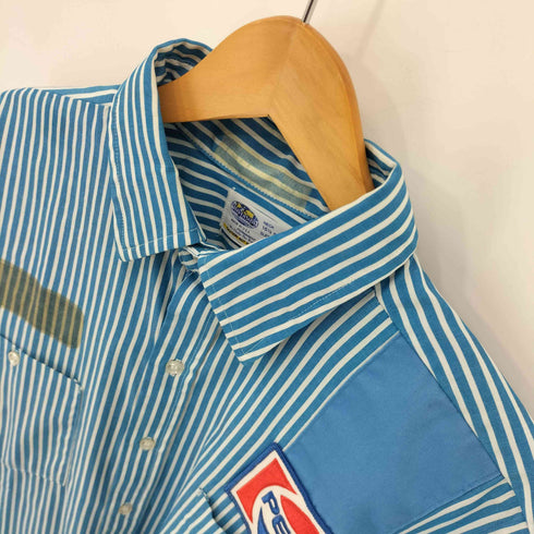 RIVERSIDE 70S~80S 企業ワッペン ストライプ L/S シャツ メンズ 16 1/2