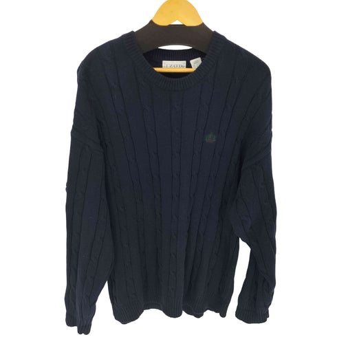 IZOD 90S ロゴ刺繍 コットン ケーブルニット L/S メンズ JPN:L