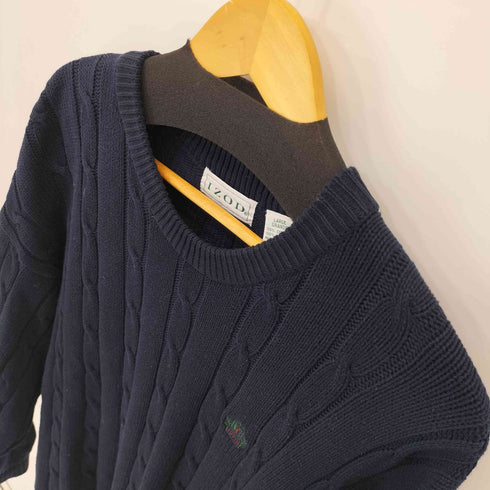 IZOD 90S ロゴ刺繍 コットン ケーブルニット L/S メンズ JPN:L