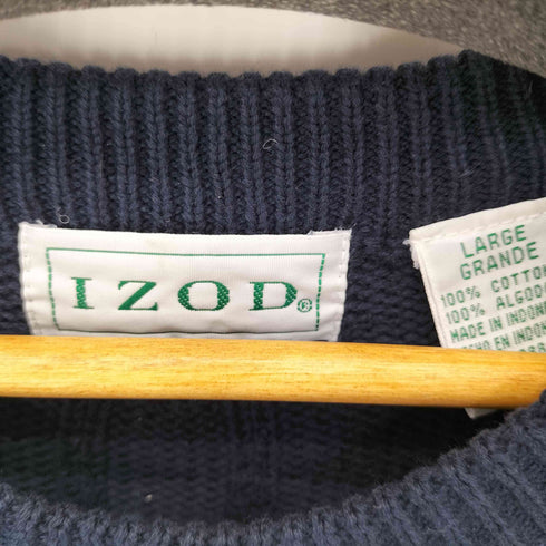 IZOD 90S ロゴ刺繍 コットン ケーブルニット L/S メンズ JPN:L