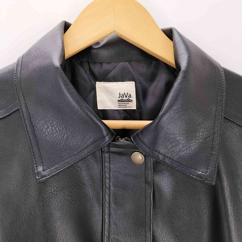 ジャバ JaVa フェイクレザーヴィンテージオーバーブルゾン レディース JPN:XL