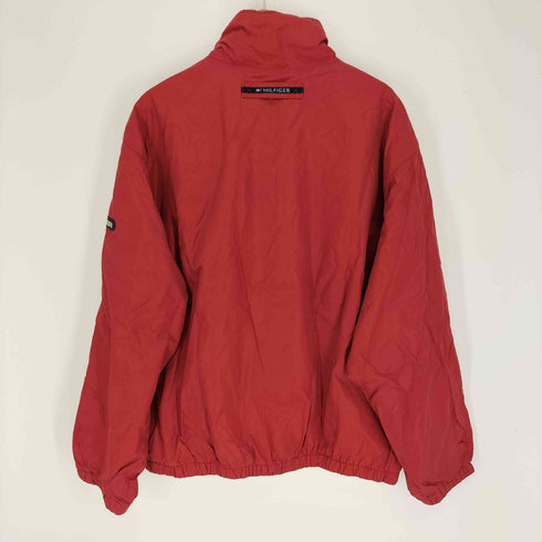 トミーヒルフィガー TOMMY HILFIGER アーム ラバー ロゴ ハーフジップ 中綿 ナイロン アノラック ジャケット メンズ import:L
