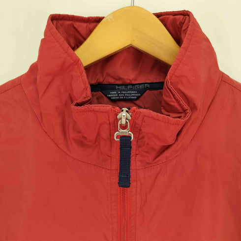 トミーヒルフィガー TOMMY HILFIGER アーム ラバー ロゴ ハーフジップ 中綿 ナイロン アノラック ジャケット メンズ import:L
