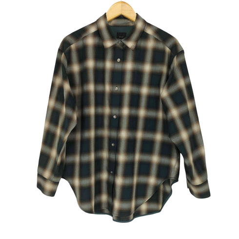 スピックアンドスパン Spick and Span 23SS オンブレチェックワイドシャツ レディース