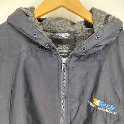 ディッキーズ Dickies 90S リップストップ TS TECH 企業 ロゴ 刺繍 裏起毛 フーデッド ナイロン ジャケット ビッグサイズ メンズ 3XL