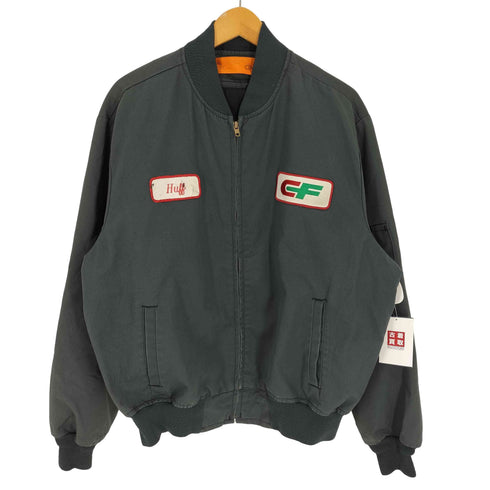 シンタス CINTAS 70-80S USA製 キルティング ライナー 内側 IDEALジップ Hubb CF ロゴ ワッペン ボンバー ワーク ジャケット ブルゾン メンズ import:XL