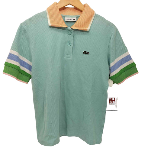 ラコステ LACOSTE スリーブボーダーワッフルニットTシャツ レディース 36