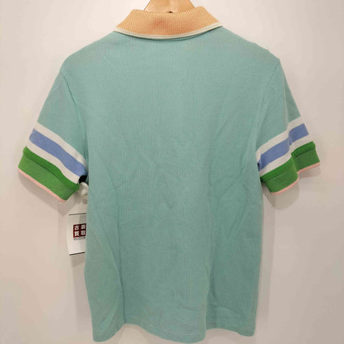 ラコステ LACOSTE スリーブボーダーワッフルニットTシャツ レディース 36