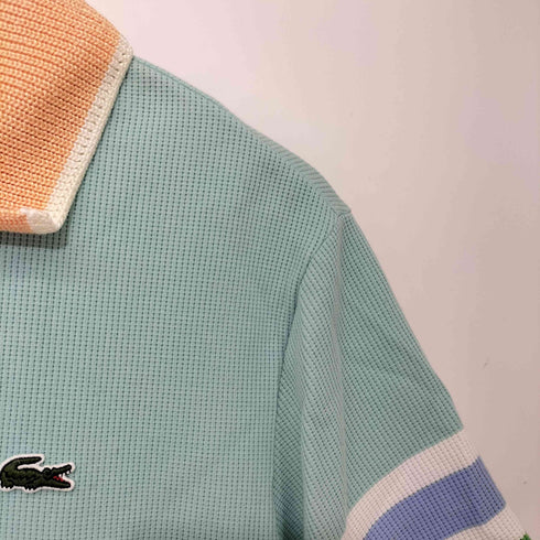 ラコステ LACOSTE スリーブボーダーワッフルニットTシャツ レディース 36