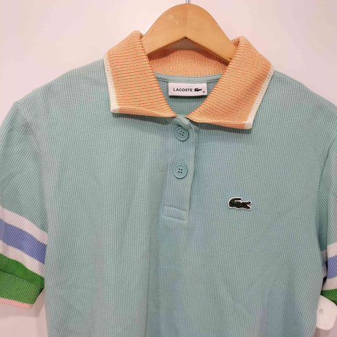 ラコステ LACOSTE スリーブボーダーワッフルニットTシャツ レディース 36