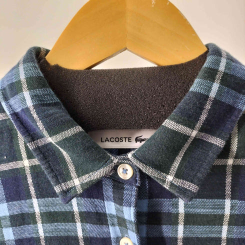 ラコステ LACOSTE L/S ロゴ刺繍 チェックシャツ レディース UK:36