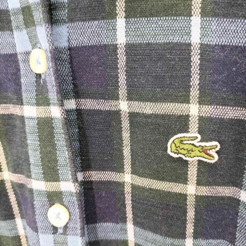 ラコステ LACOSTE L/S ロゴ刺繍 チェックシャツ レディース UK:36