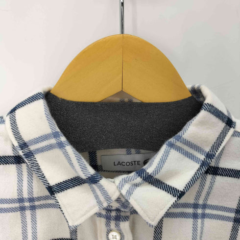 ラコステ LACOSTE L/S ロゴ刺繍 チェックシャツ レディース US:38