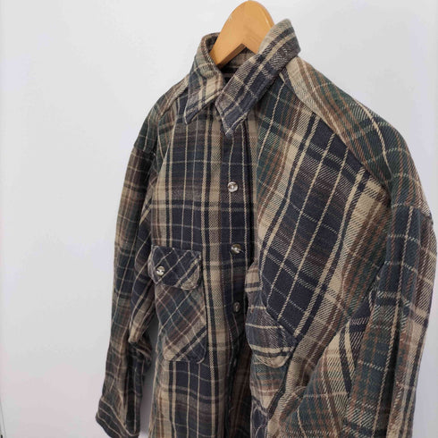 アンカーブルー ANCHOR BLUE 90S WKWR マドラスチェック フラップポケット L/S コットン シャツ メンズ import:S