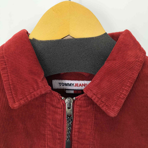 トミージーンズ tommy jeans ロゴ刺繍 コーデュロイジップジャケット レディース import:S
