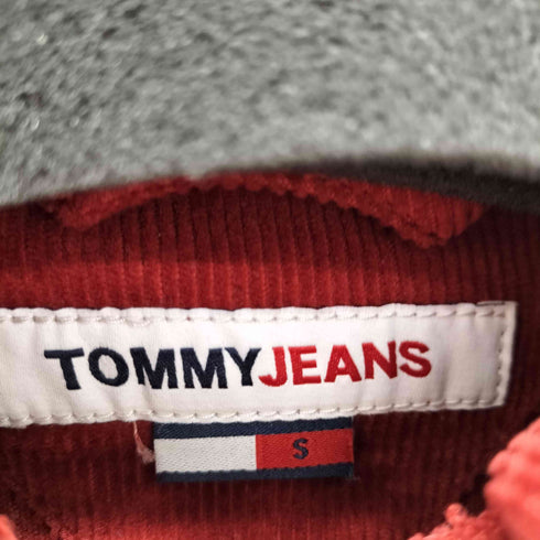 トミージーンズ tommy jeans ロゴ刺繍 コーデュロイジップジャケット レディース import:S