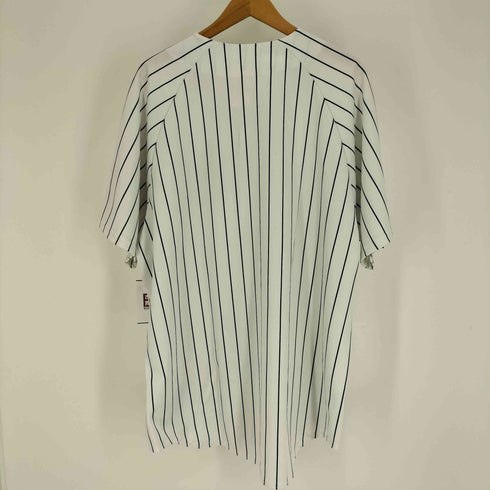 マジェスティック MAJESTIC 90S USA製 ベースボール チーム ロゴ ストライプ ベースボール シャツ ユニフォーム メンズ import:XL