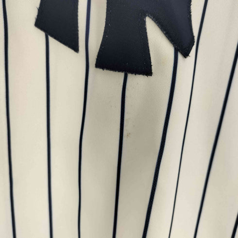 マジェスティック MAJESTIC 90S USA製 ベースボール チーム ロゴ ストライプ ベースボール シャツ ユニフォーム メンズ import:XL