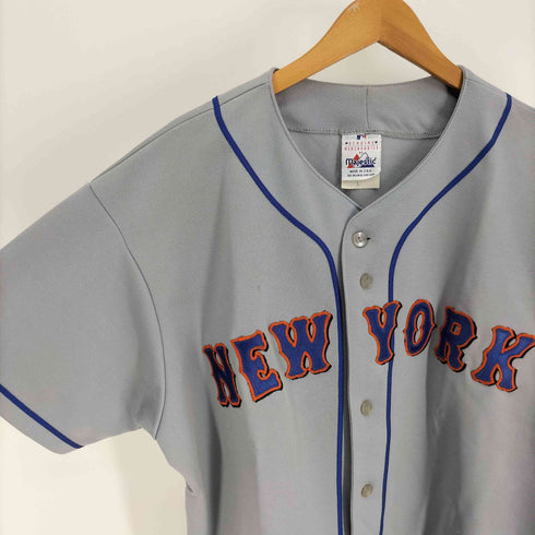 マジェスティック MAJESTIC 90S USA製 ベースボールチーム ロゴ ベースボールシャツ ユニフォーム メンズ import:L