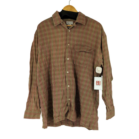アリゾナ arizona 90S チェック L/S 開襟シャツ メンズ JPN:L