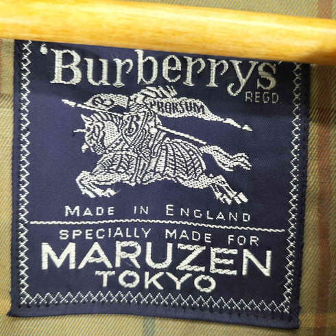 バーバリーズ BURBERRYS MARUZEN TOKYO MADE IN ENGLAND 裏地チェックステンカラーコート メンズ