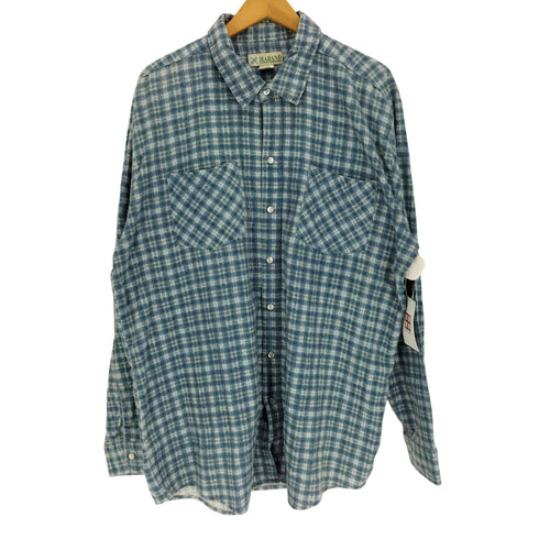 ハバンド HABAND スナップボタン ポリ コットン L/S チェック シャツ メンズ import:XL