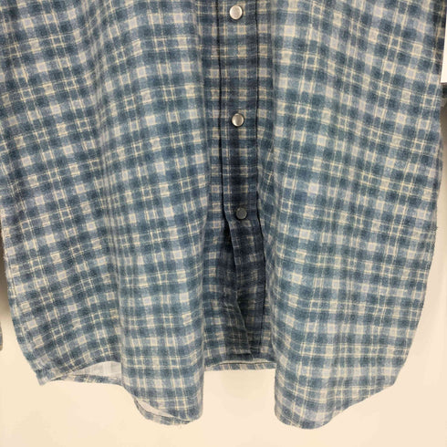 ハバンド HABAND スナップボタン ポリ コットン L/S チェック シャツ メンズ import:XL