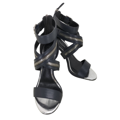 チャールズアンドキース CHARLES&KEITH ジップデザイン ヒール サンダル レディース 36