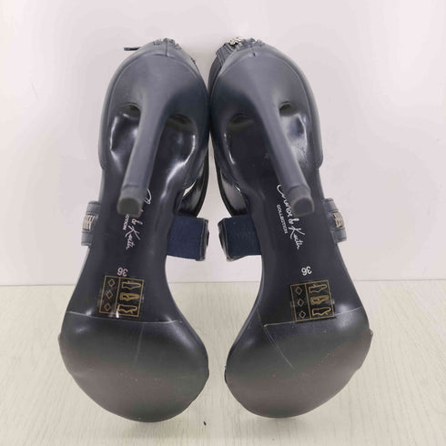 チャールズアンドキース CHARLES&KEITH ジップデザイン ヒール サンダル レディース 36