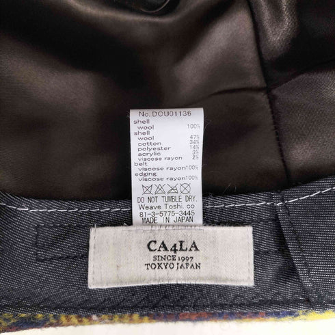 カシラ CA4LA チェック切替 ウールハット メンズ