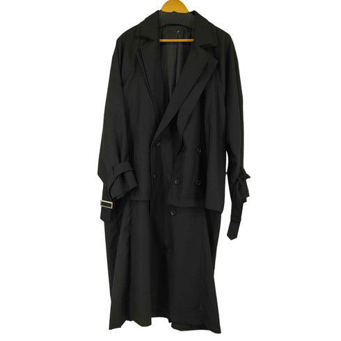 ノーアイディー NO ID. ダブルブレストレイヤードBIGロングコート メンズ ONE SIZE