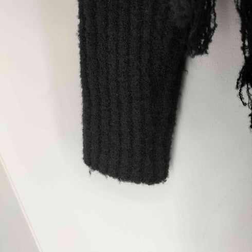ノーアイディーブラック NO ID.BLACK ケーブルニット3WAYフリンジガウン メンズ ONE SIZE