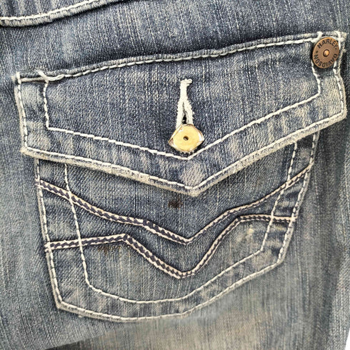 ハーレーダビッドソン HARLEY-DAVIDSON フレアデニムパンツ Y2K メンズ 12