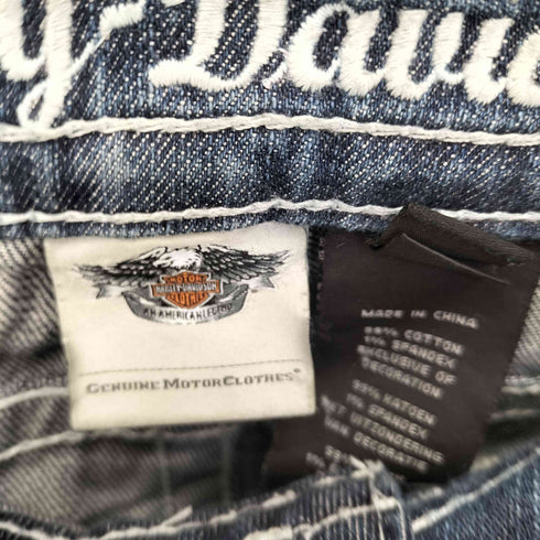 ハーレーダビッドソン HARLEY-DAVIDSON フレアデニムパンツ Y2K メンズ 12