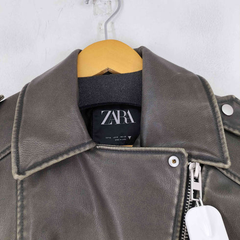 ザラ ZARA FAUX LEATHER JACKET レディース M