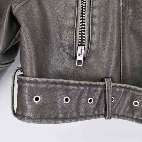 ザラ ZARA FAUX LEATHER JACKET レディース M
