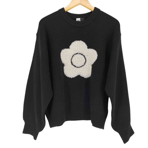 マリークワント MARY QUANT 相良 フラワーモチーフ アート ジャガードニット レディース FREE
