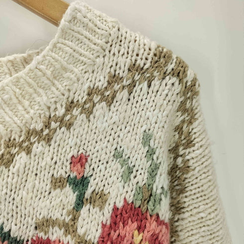 エルエルビーン L.L.Bean 80S 花柄 リネンコットン ニット メンズ JPN:M