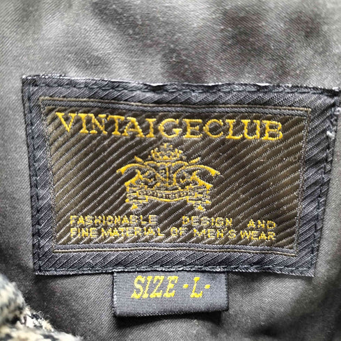 VINTAIGE CLUB 合皮 ライナー付き ジップアップジャケット メンズ JPN:L