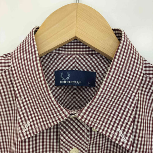 フレッドペリー FRED PERRY 七分袖 ギンガムチェックシャツ メンズ import:S