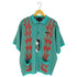 バッドボーイ BADBOY FLAME JQD KNIT SHIRT ファイヤーパターン ニットシャツ メンズ JPN:L