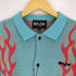 バッドボーイ BADBOY FLAME JQD KNIT SHIRT ファイヤーパターン ニットシャツ メンズ JPN:L