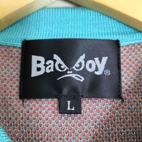 バッドボーイ BADBOY FLAME JQD KNIT SHIRT ファイヤーパターン ニットシャツ メンズ JPN:L