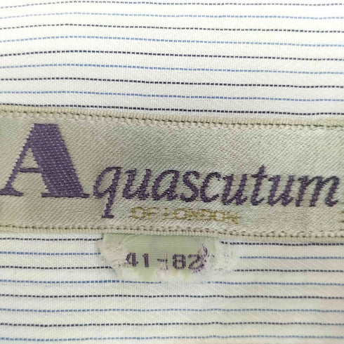 アクアスキュータム AQUASCUTUM ストライプ ドレスシャツ メンズ 41-82
