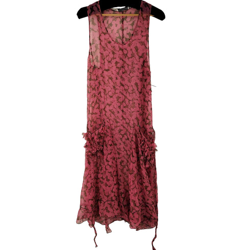 ソニアリキエル SONIA RYKIEL 花柄 ノースリーブ プリーツワンピース レディース