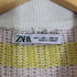 ザラ ZARA ボーダー コットン リブニットポロシャツ メンズ import:L