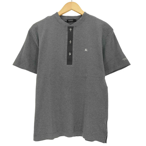 バーバリーブラックレーベル BURBERRY BLACK LABEL ワンポイント ヘンリーネックカットソー メンズ 3