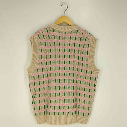 ザラ ZARA ジオメトリック ジャガードニットベスト メンズ L-XL
