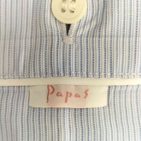 パパス papas ストライプ ドレスシャツ メンズ